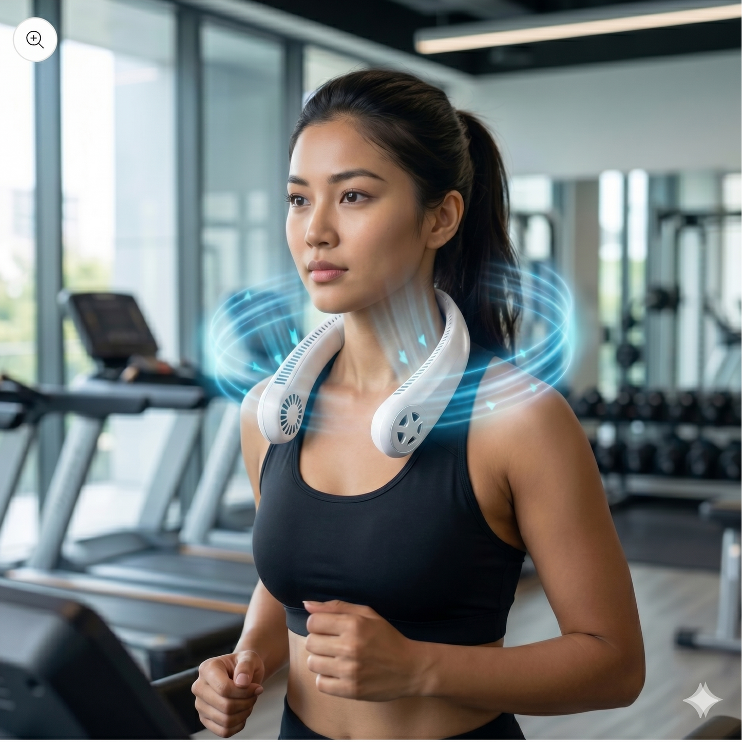 Portable Bladeless Neck Fan – Hands-Free 360° Cooling