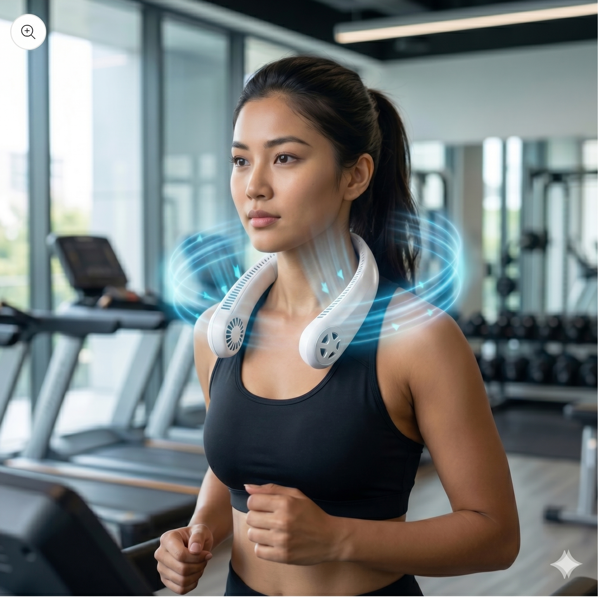Portable Bladeless Neck Fan – Hands-Free 360° Cooling