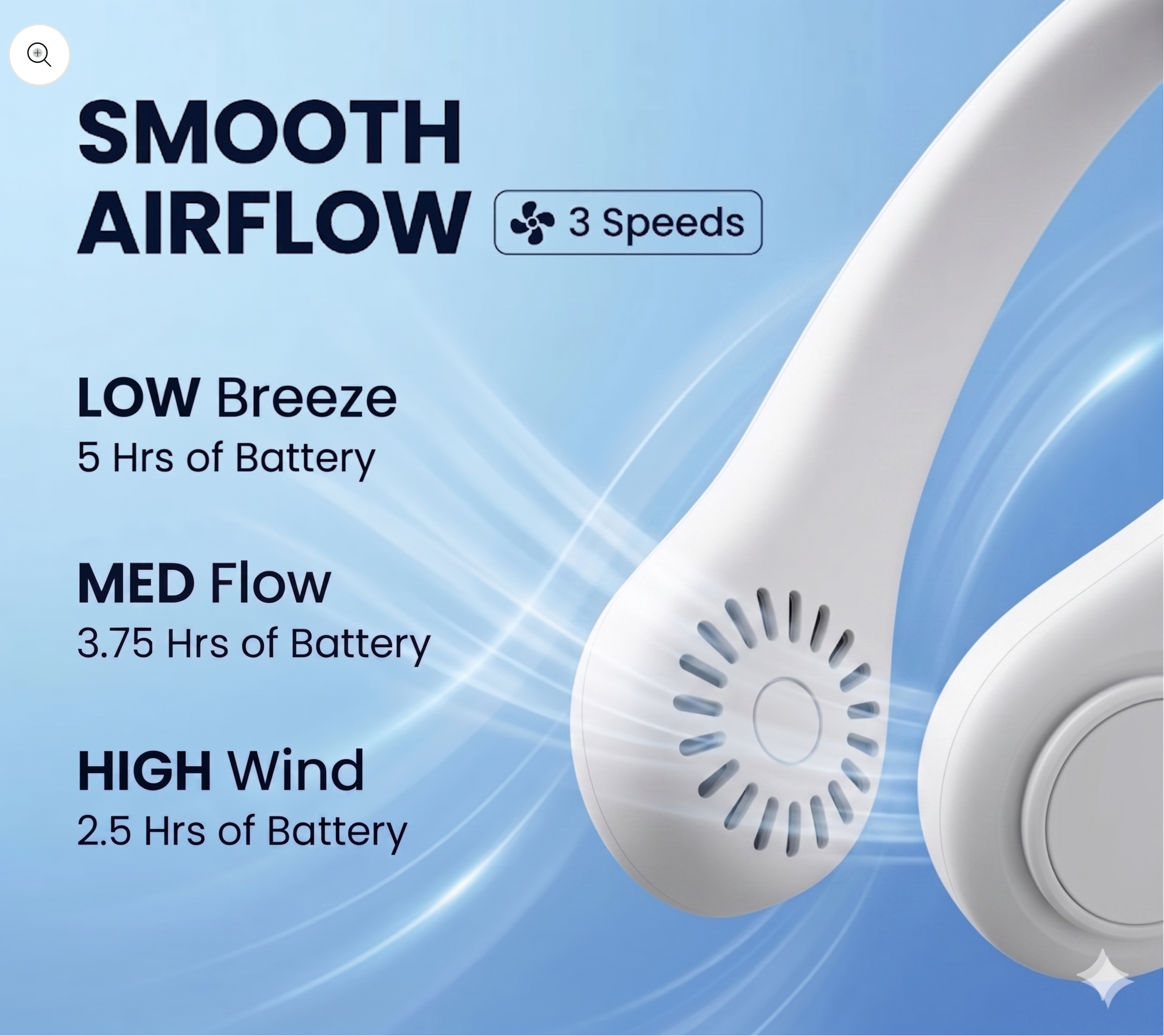 Portable Bladeless Neck Fan – Hands-Free 360° Cooling